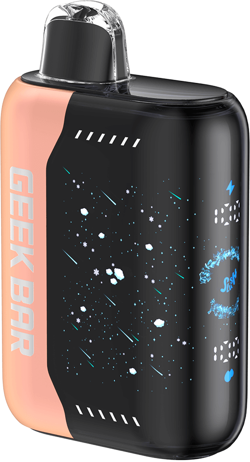 Geek Bar Pulse X disposable vape featuring 25,000 puffs, dual mode power, and a vibrant 3D LED display.