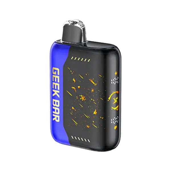 Geek Bar Pulse X vape device showcasing modern design and bright colors, offering 25,000 puffs for vaping enthusiasts.