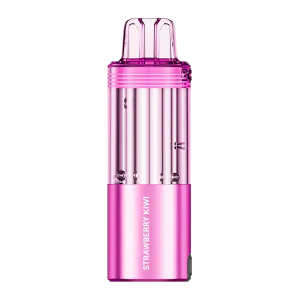 Foger Switch Pro Pods in Strawberry Kiwi flavor showcasing a sleek pink design and clear tank for flavor visibility.