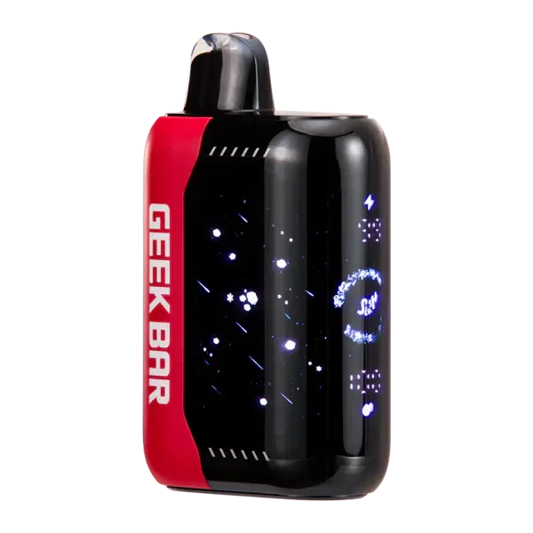 Geek Bar Pulse X vape device with 3D LED display, highlighting its modern design and dual mode power.
