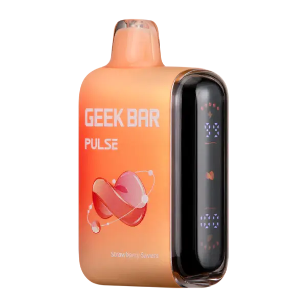 Geek Bar Pulse disposable vape device, featuring vibrant design and digital display for enhanced vaping experience.