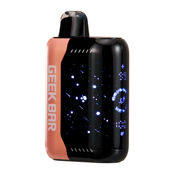 Geek Bar Pulse X vape device with 3D LED display, showcasing modern design and dual mode power features.