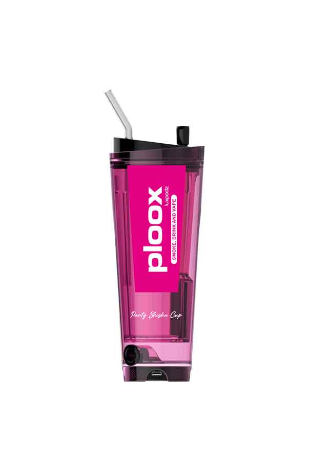 Ploox X Party Shisha Cup in vibrant pink, designed for portable and stylish smoking experiences.