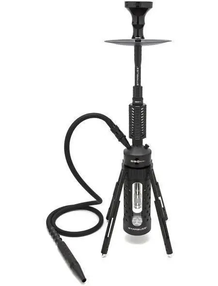 Starbuzz SB Carbine Hookah with adjustable legs and LED lights for modern smoking experience.