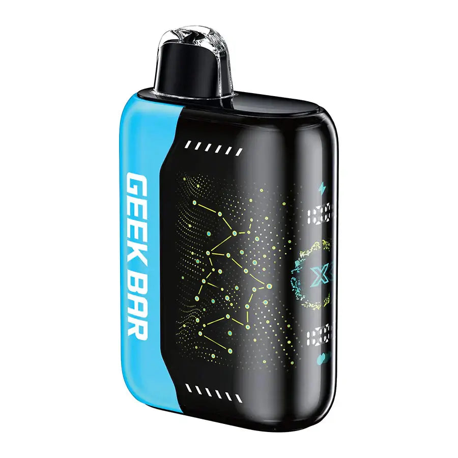 Geek Bar Pulse X vape device with sleek design, featuring dual mode power and 3D LED display.
