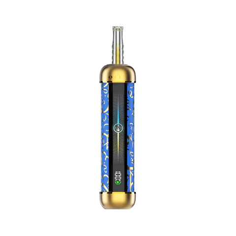Olit Hookalit Pro Vape in blue and gold design, showcasing digital display and ready for 60,000 puffs.