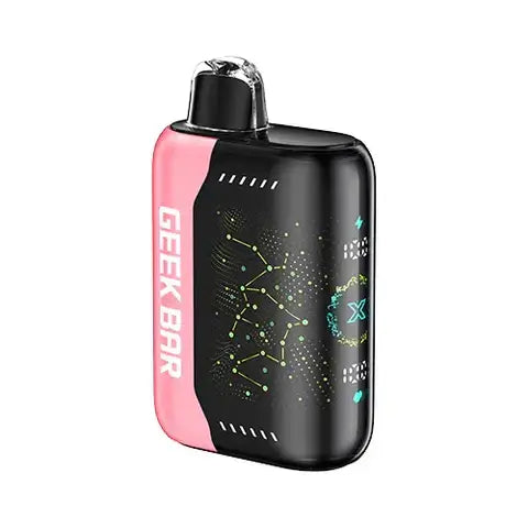 Geek Bar Pulse X disposable vape showcasing its sleek design and 3D LED display for optimized vaping experience.