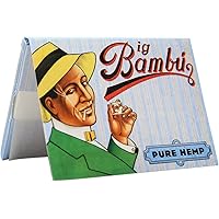 Big Bambu rolling papers pack featuring a vintage illustration and 'Pure Hemp' label for classic smoking experience.