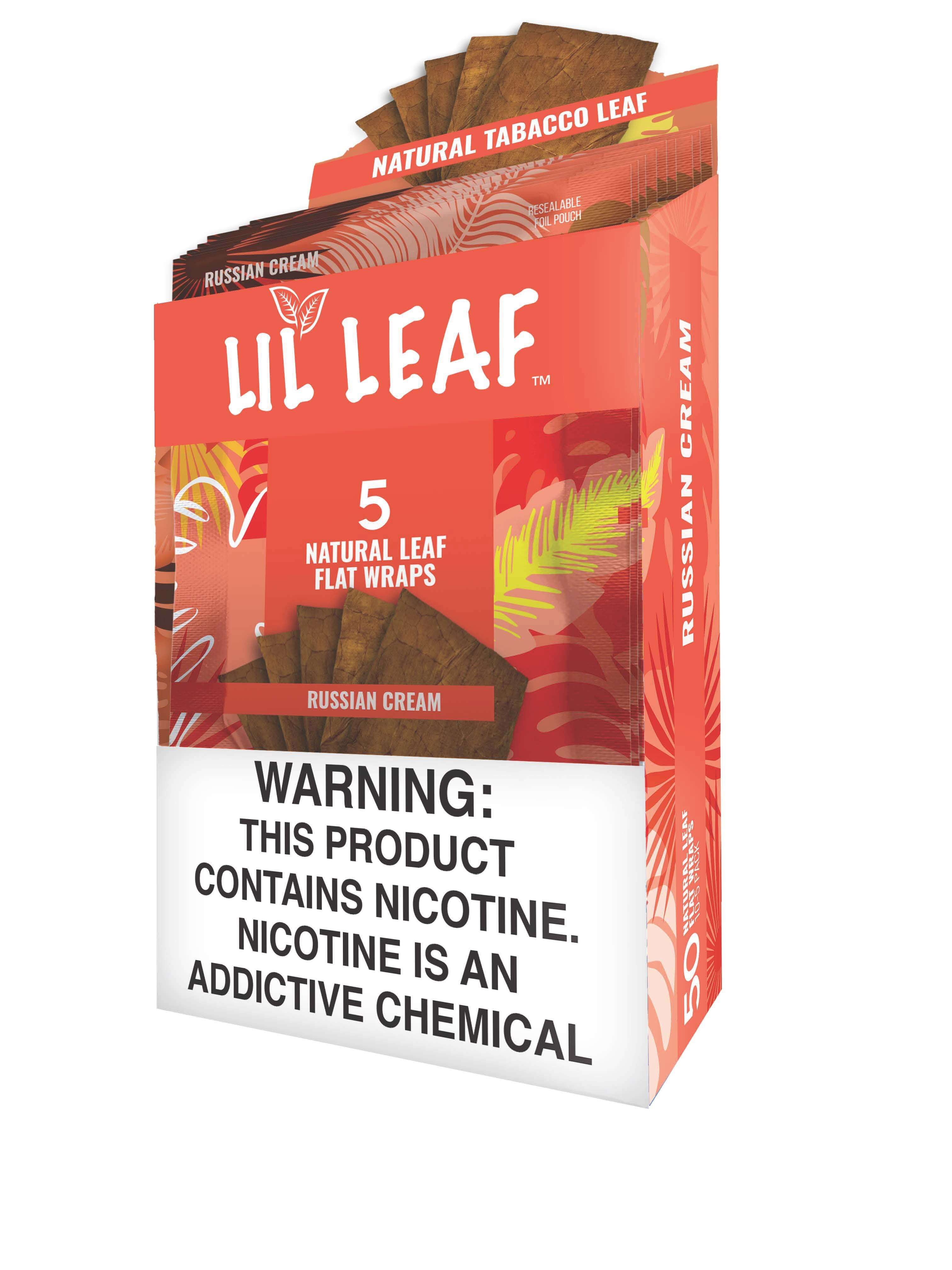 Lil Leaf Cigar Wraps - 5 pack of all-natural flat wraps for a smooth, slow burn experience.