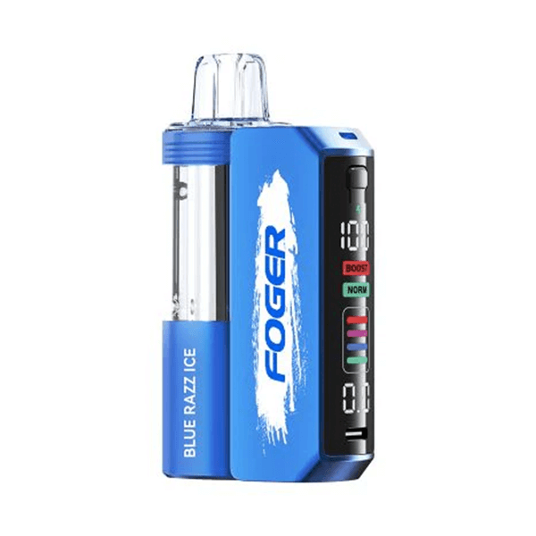 Foger Switch Pro Kit | 30K Puff device in blue with Blue Razz Ice flavor.