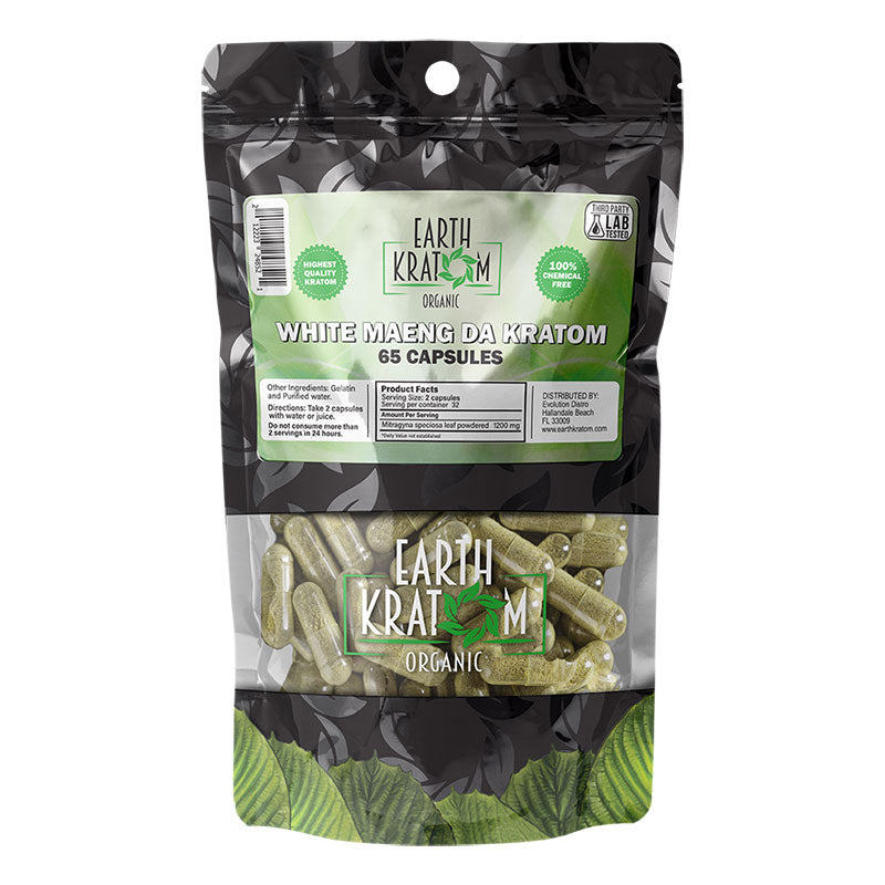 Earth Kratom Organic Maeng Da | 65 Capsules