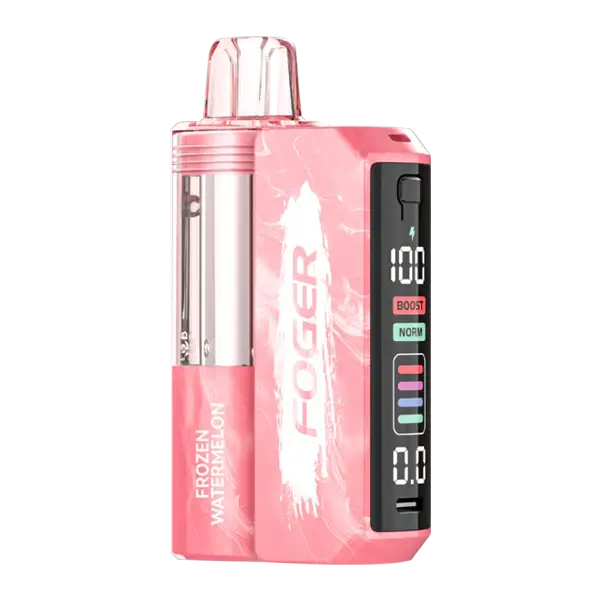 Foger Switch Pro Kit | 30K Puff in pink design with frozen watermelon flavor and digital display.