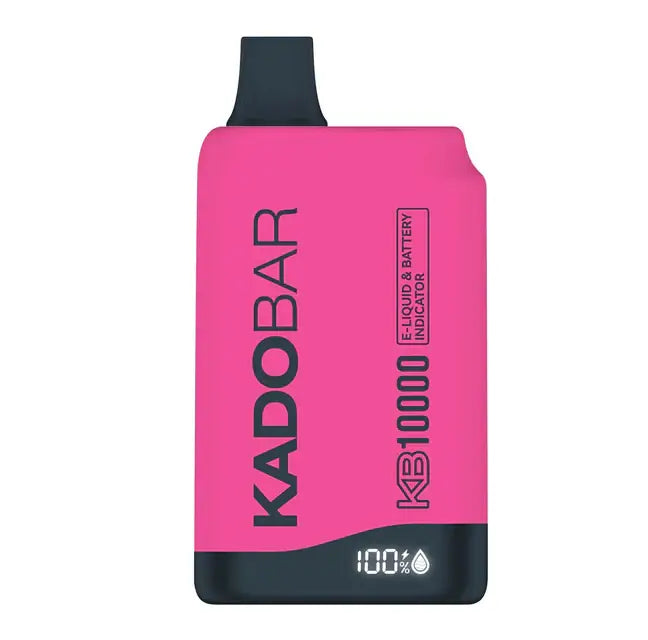Kado Bar KB10000 disposable vape in pink, featuring 10,000 puffs and battery indicator for easy use.